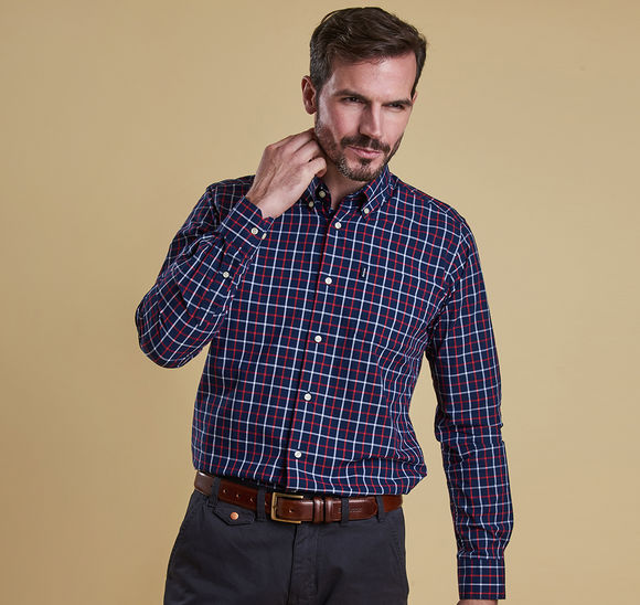 Barbour Henry Tailored Shirt-Navy