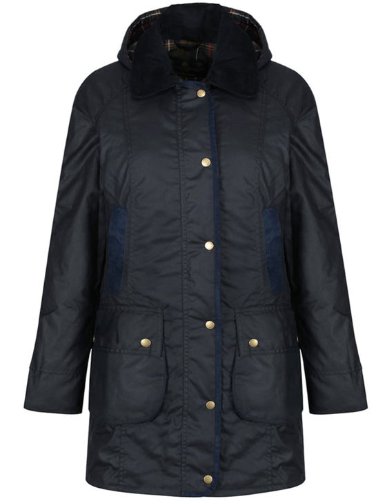 Barbour Bower Wax Jacket: Navy
