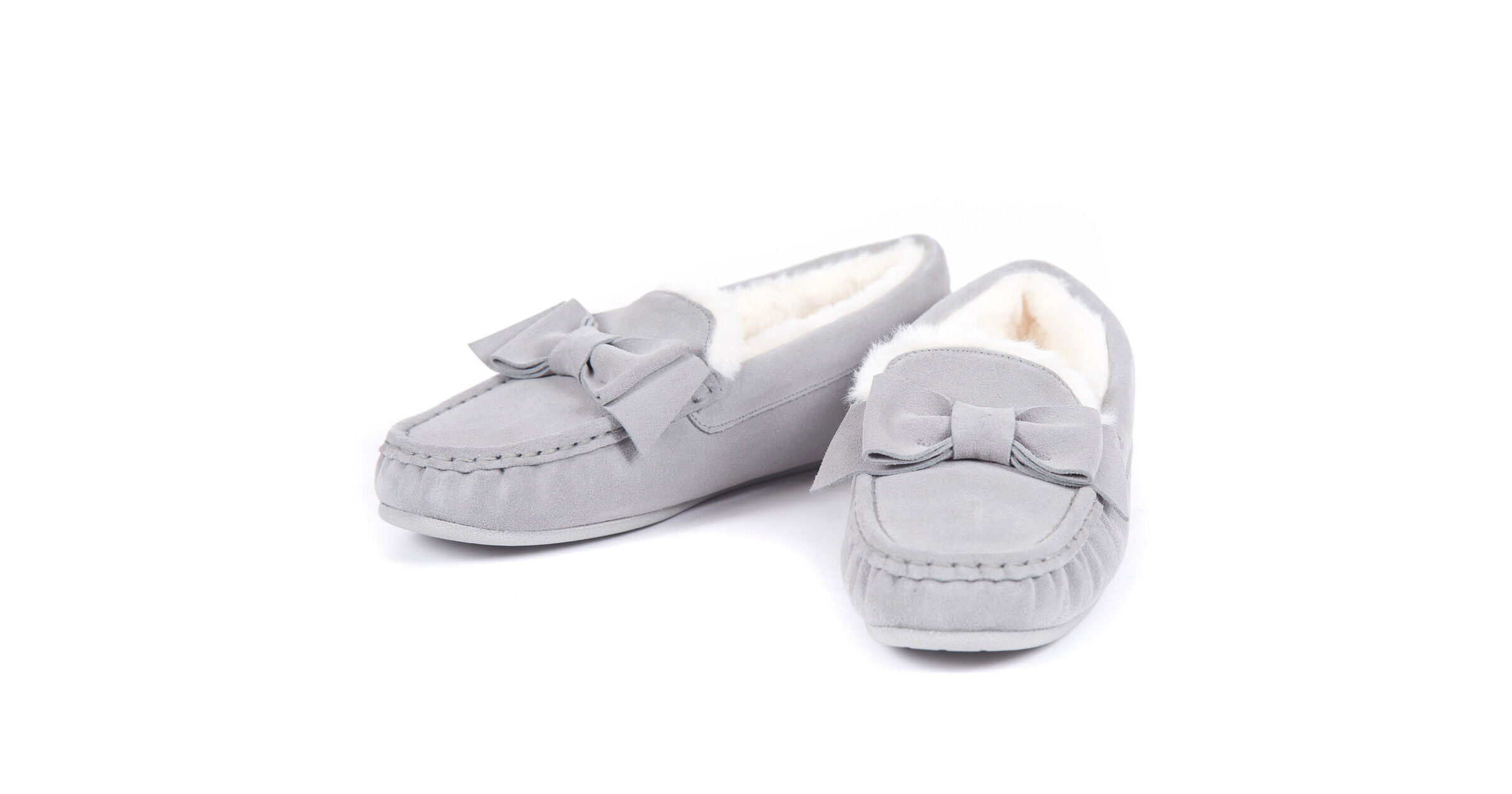 Barbour Sadie Mocassin Slippers Grey