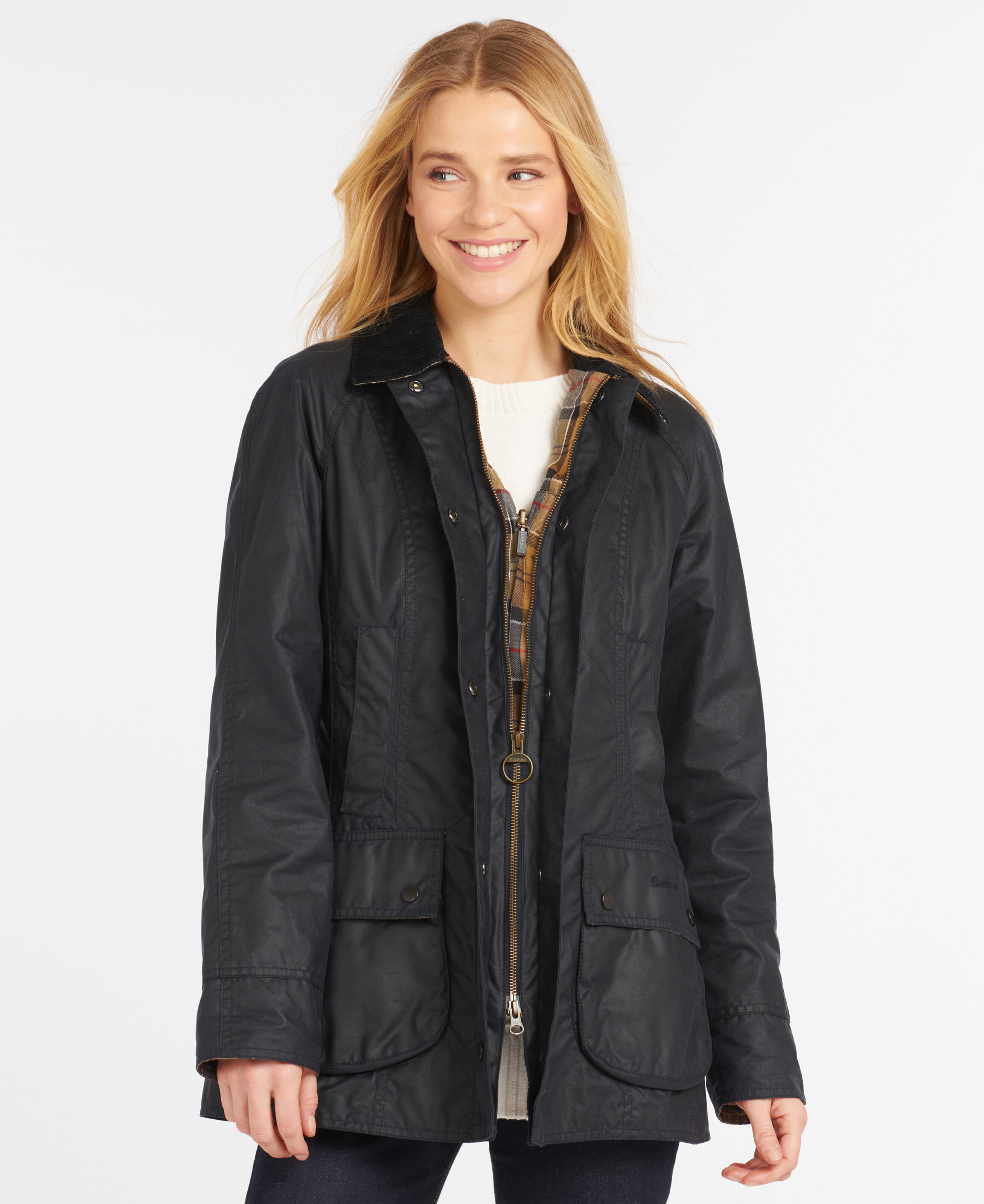 barbour beadnell wax jacket navy