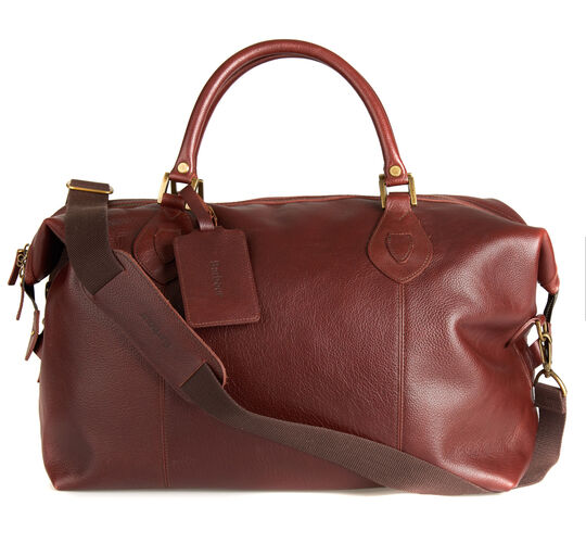 Barbour Leather Medium Travel Explorer Bag