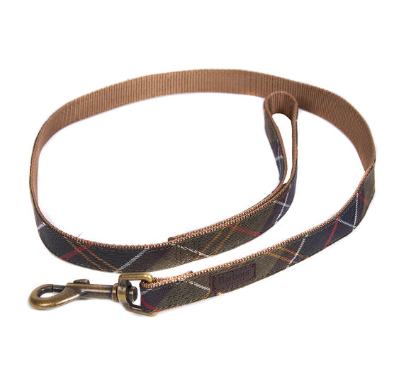 Barbour Webbing Dog Lead: Tartan