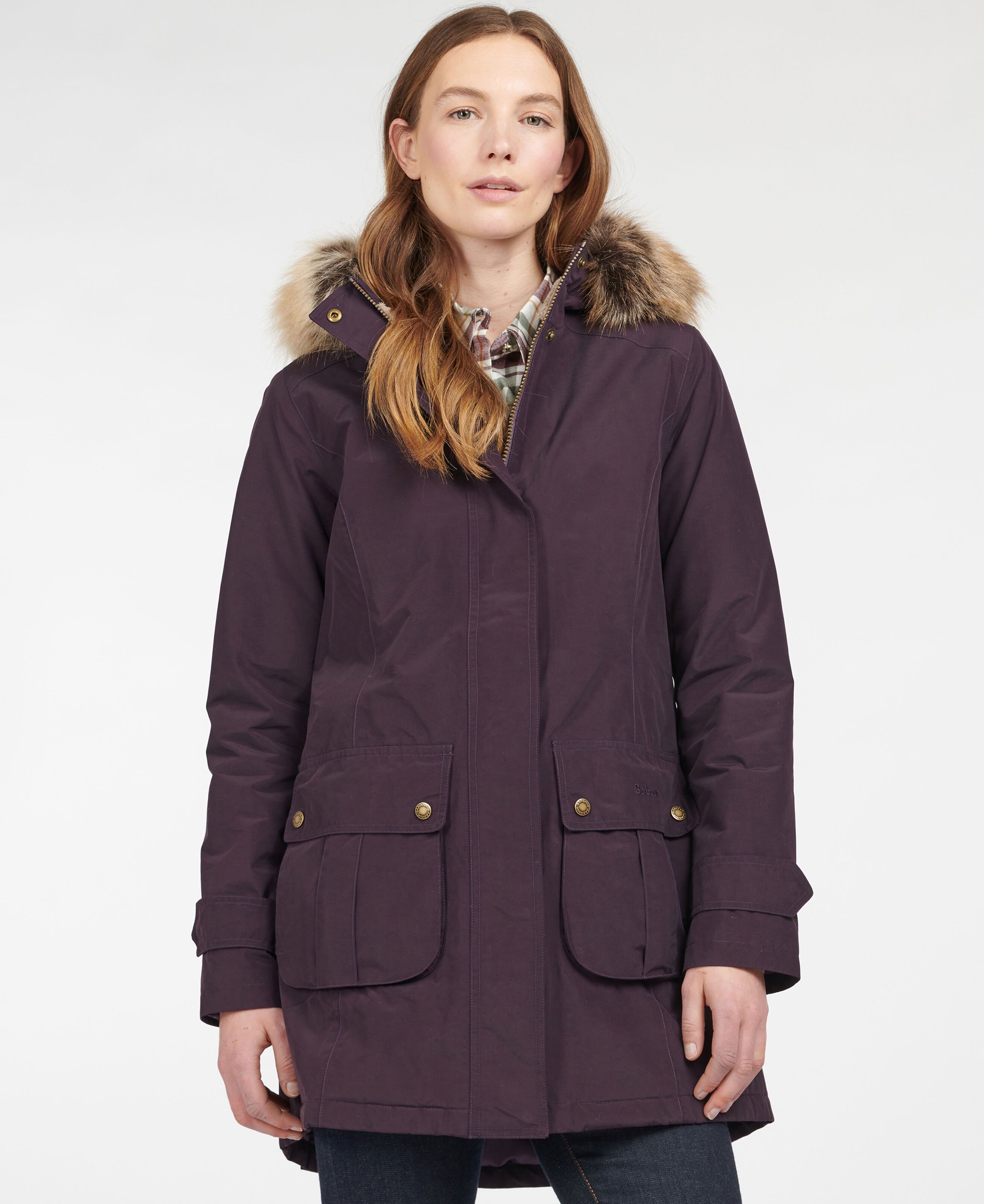 barbour hooded coat womens