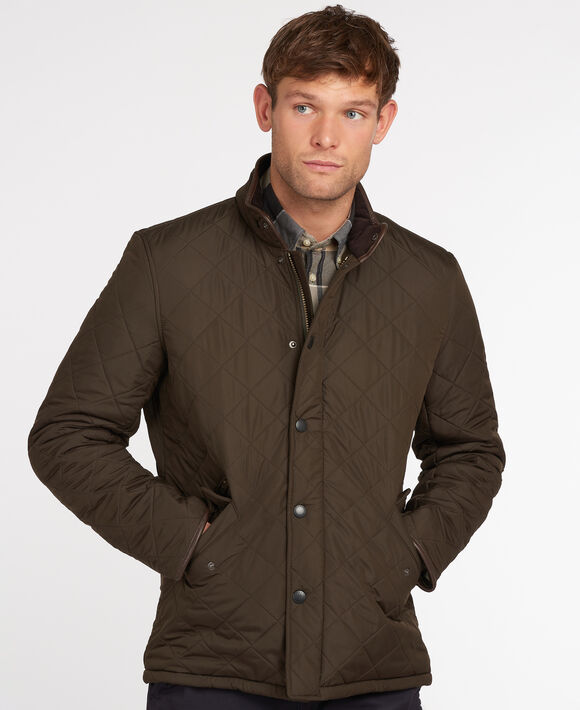 Barbour Powell Quilted Jacket: Olive
