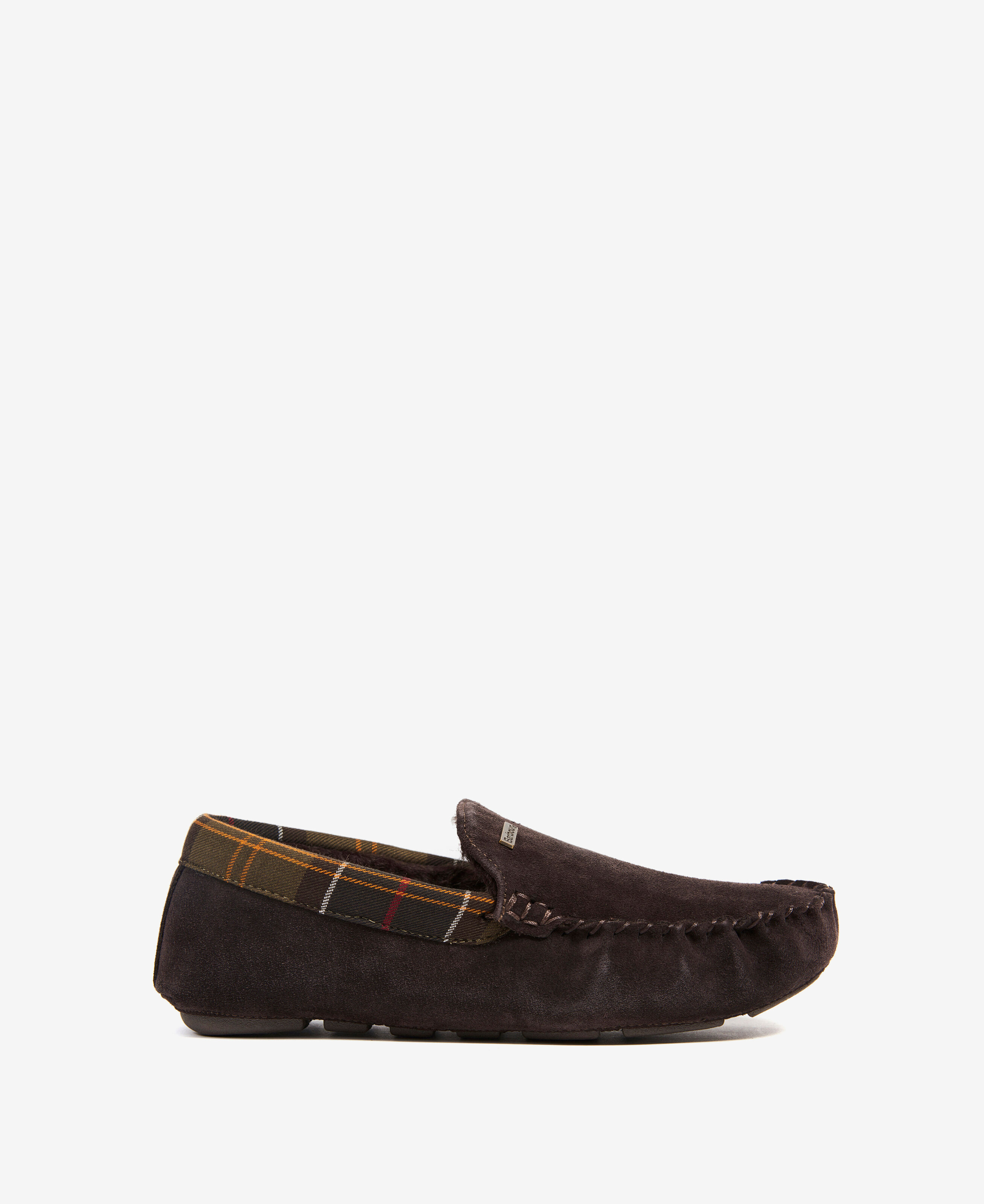 barbour monty suede slippers in brown