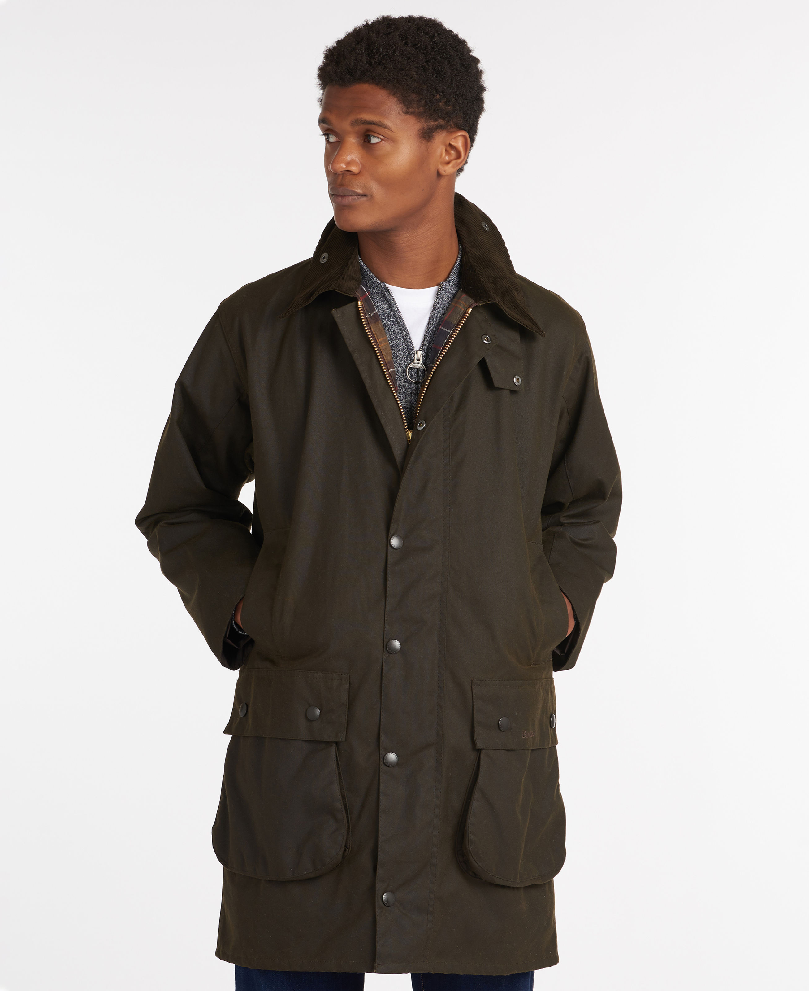 barbour quilted coat mens