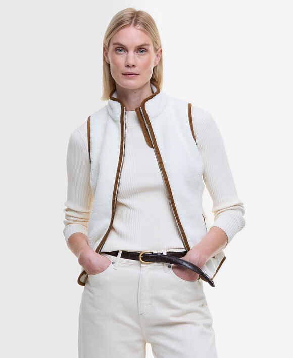 Barbour Burford Fleece: Winter Pearl