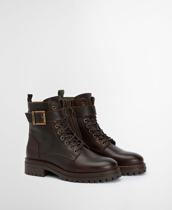 Barbour Heidi Lace Up Boot: Brown