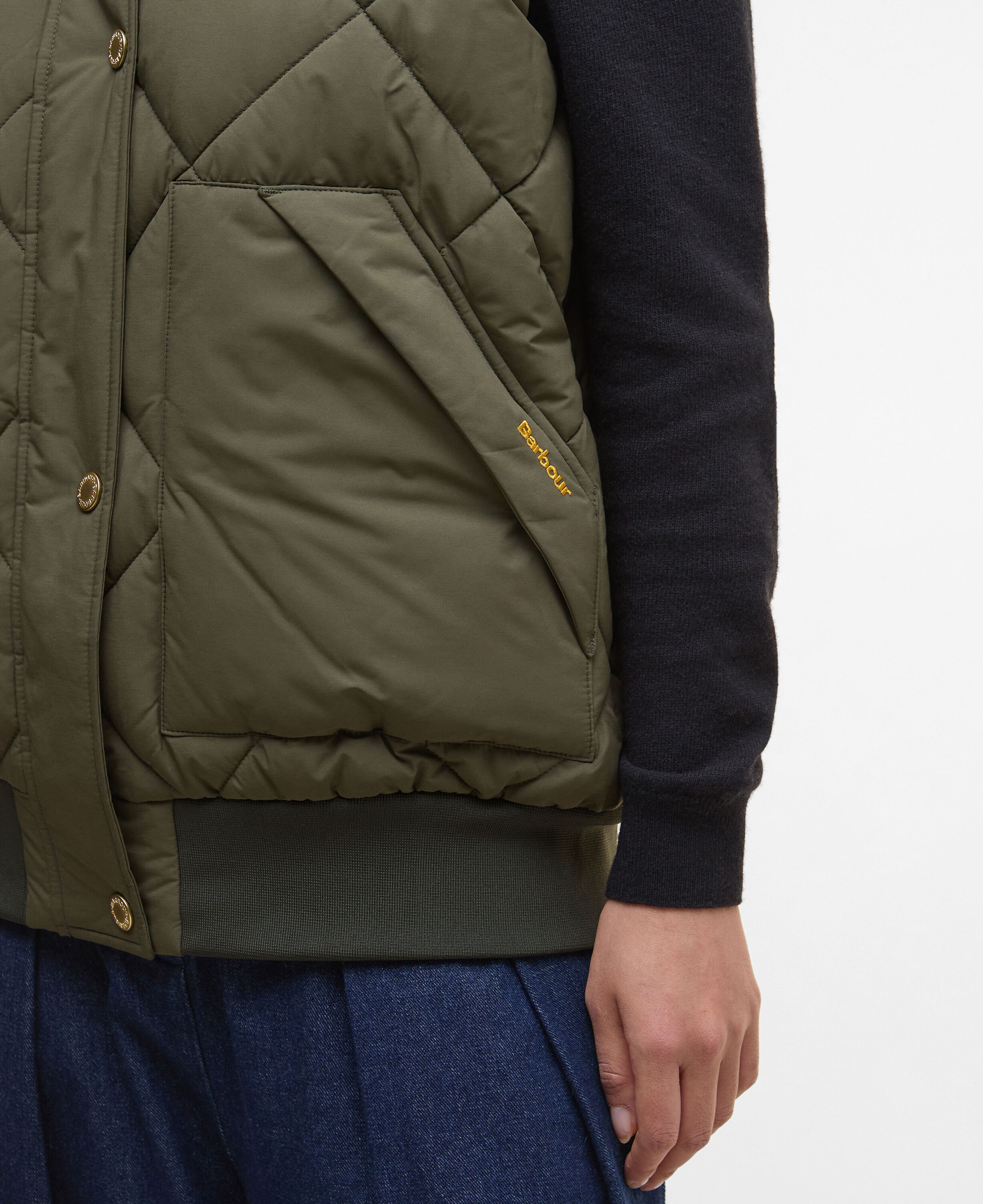 Barbour Becky Gilet: Olive/Ancient Tartan