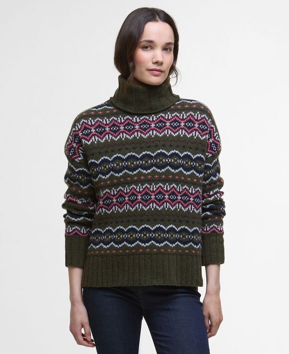 Barbour Helen Knit: Olive Multi
