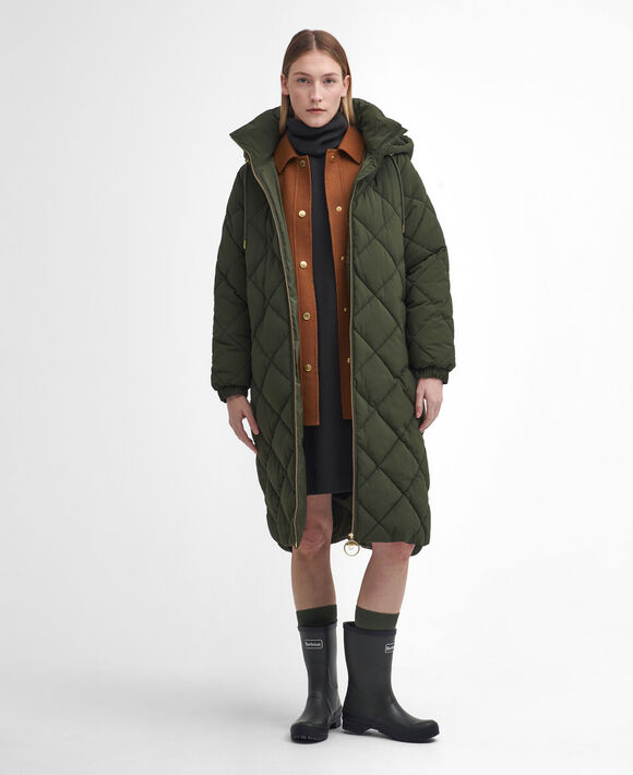 Barbour Kirkton Puffer: Olive