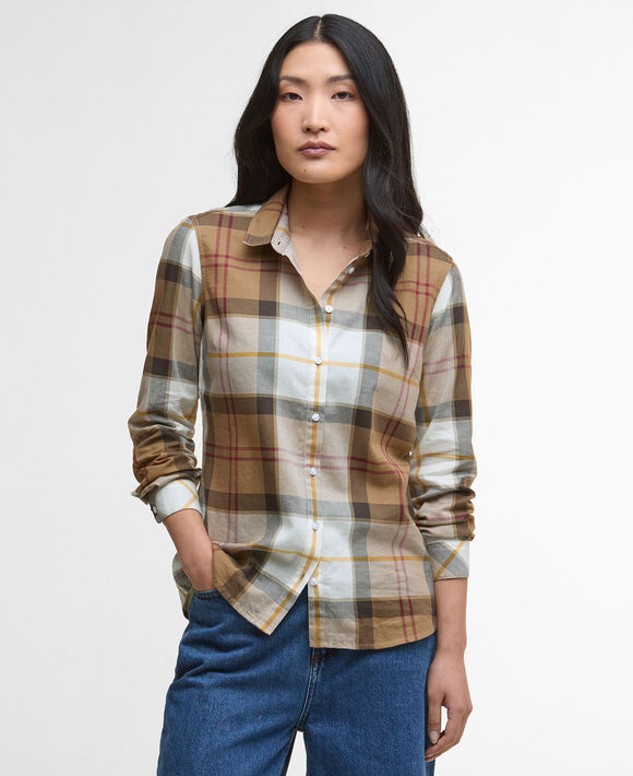 Barbour Bredon Shirt: Light Muted Tartan