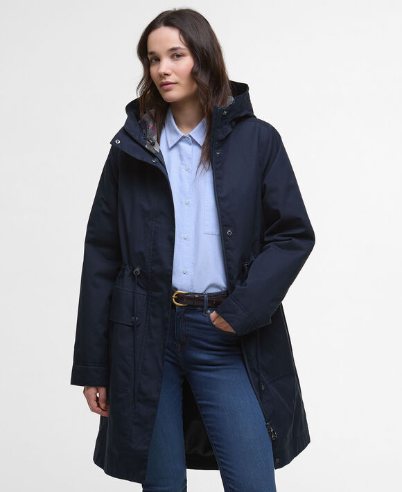 Barbour Bowlees Waterproof Jacket: Deep Navy