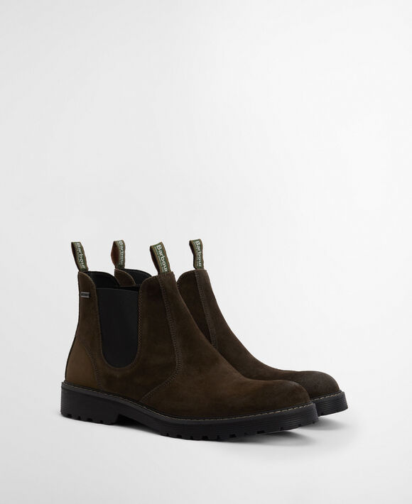 Barbour Patton Chelsea Boot: Oiled Brown