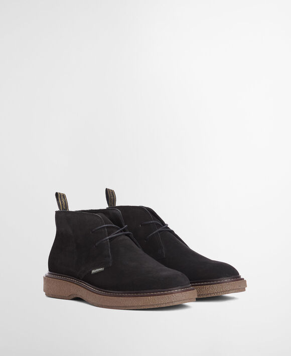 Barbour Blaine Boot: Black Suede
