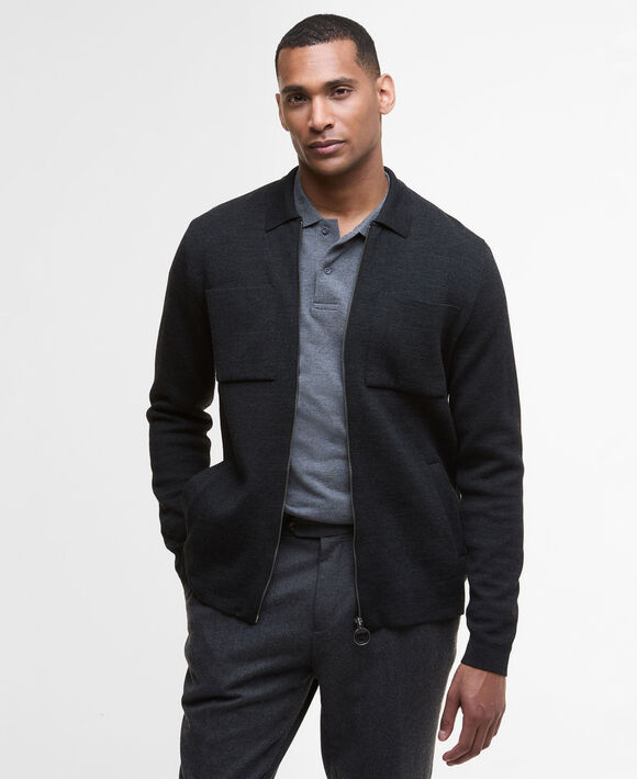 Barbour Croscombe Knit: Charcoal