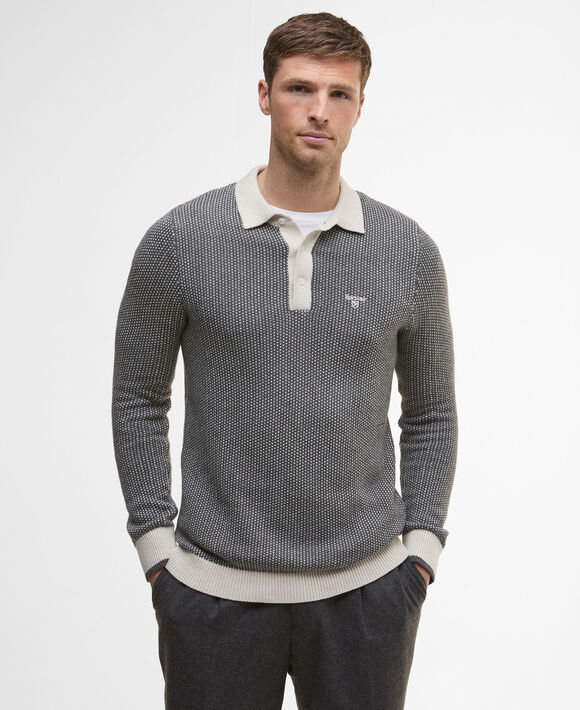 Barbour Decton Knitted Polo: Mist