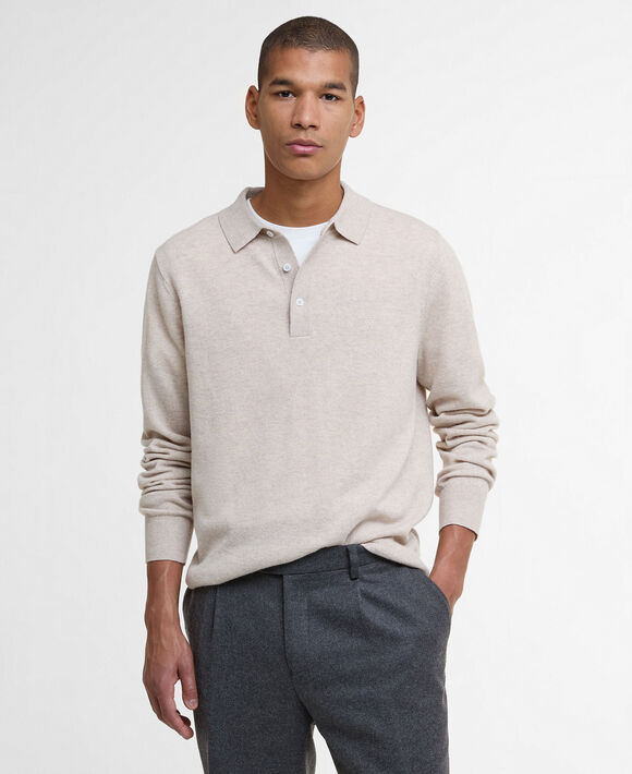 Barbour Hutherston Polo: Mist Marl