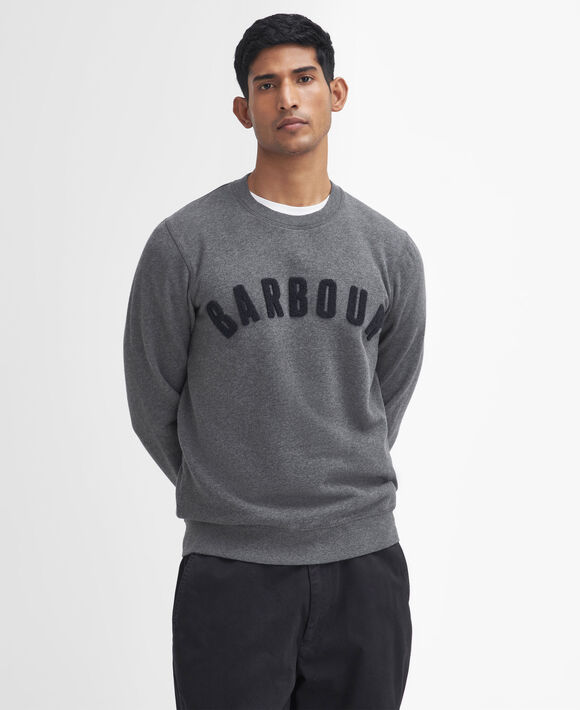 Barbour Prep Logo Crew: Mid Grey