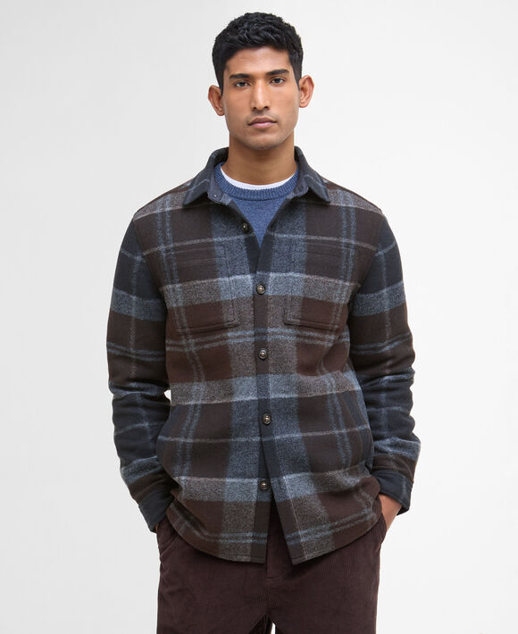 Barbour Chapter Check Overshirt: Midnight Oak