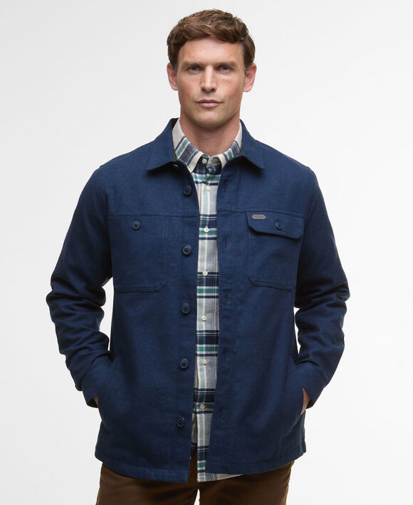 Barbour Giles Overshirt: Navy