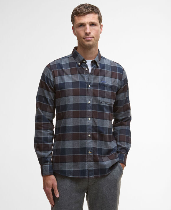 Barbour Valley Tailored Fit Shirt: Dark Oak