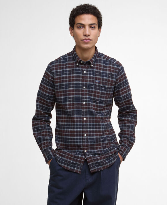 Barbour Haddington Shirt: Midnight Oak