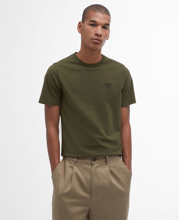 Barbour Essential Sports Tee: Mid Olive