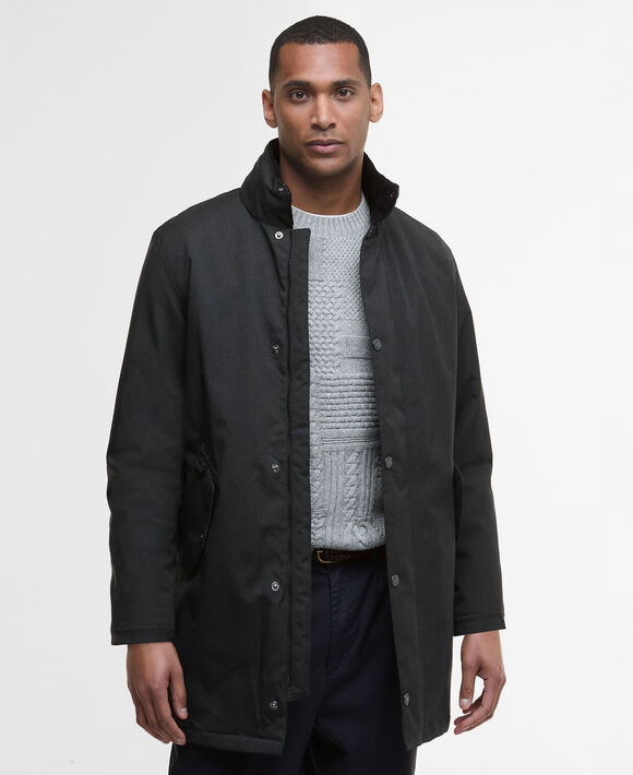 Barbour Winter Powell Waterproof Jacket: Black