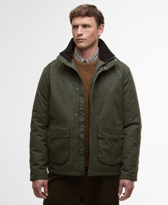 Barbour Sander Waterproof Jacket: Olive