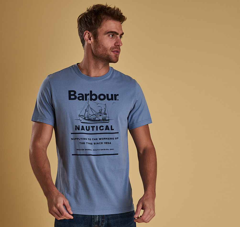 Barbour Crew Neck T-Shirts for Him