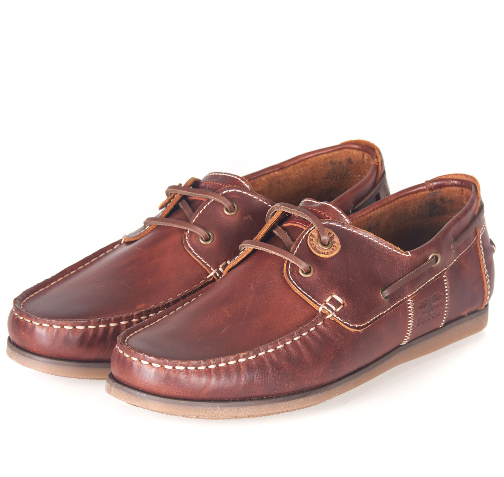 Barbour Capstan Boat Shoe: Mahogany