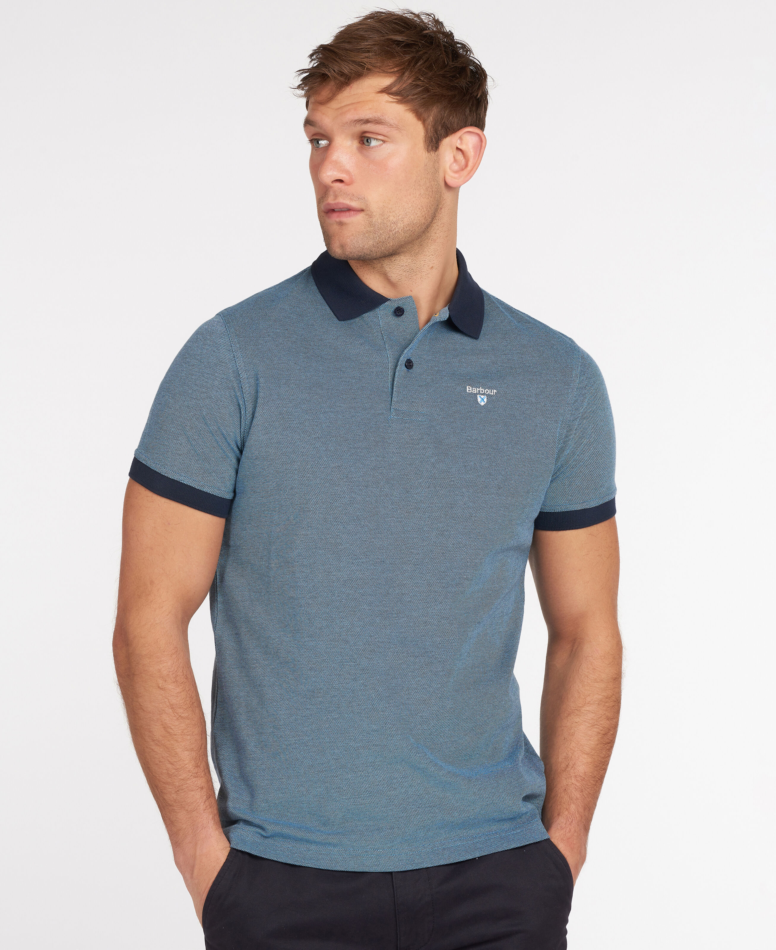 barbour sports mix polo shirt