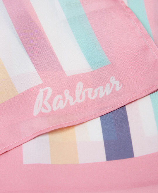 Barbour Rainbow-Striped Square Scarf