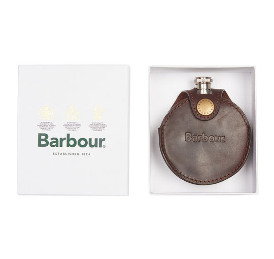 Barbour Round Hip Flask