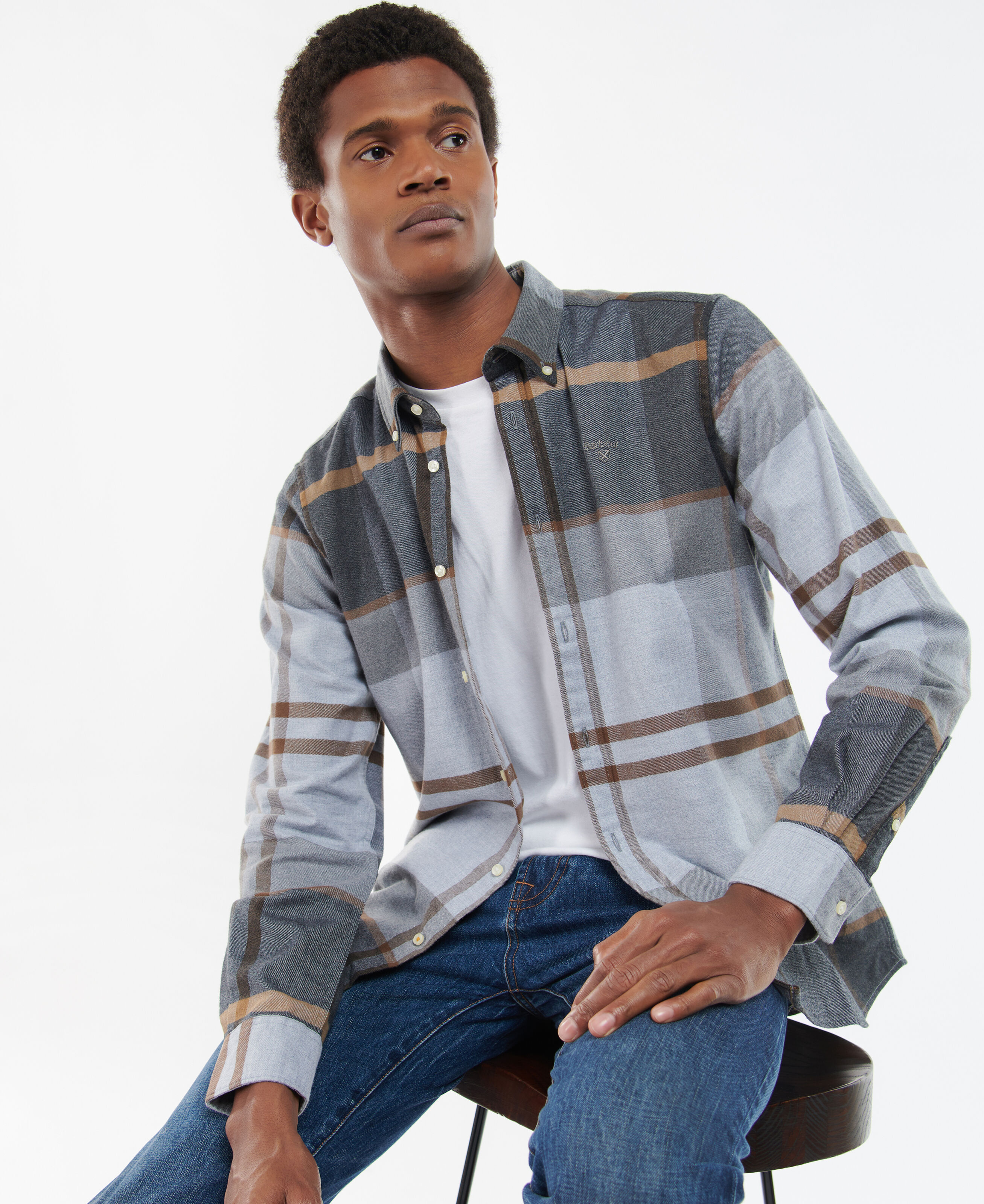 Barbour Iceloch Tailored Shirt: Greystone