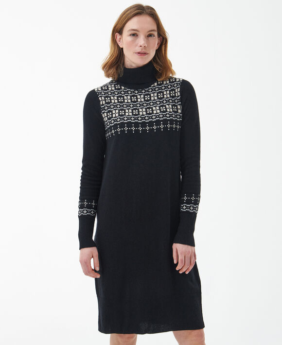 Barbour Herring Knitted Dress: Black