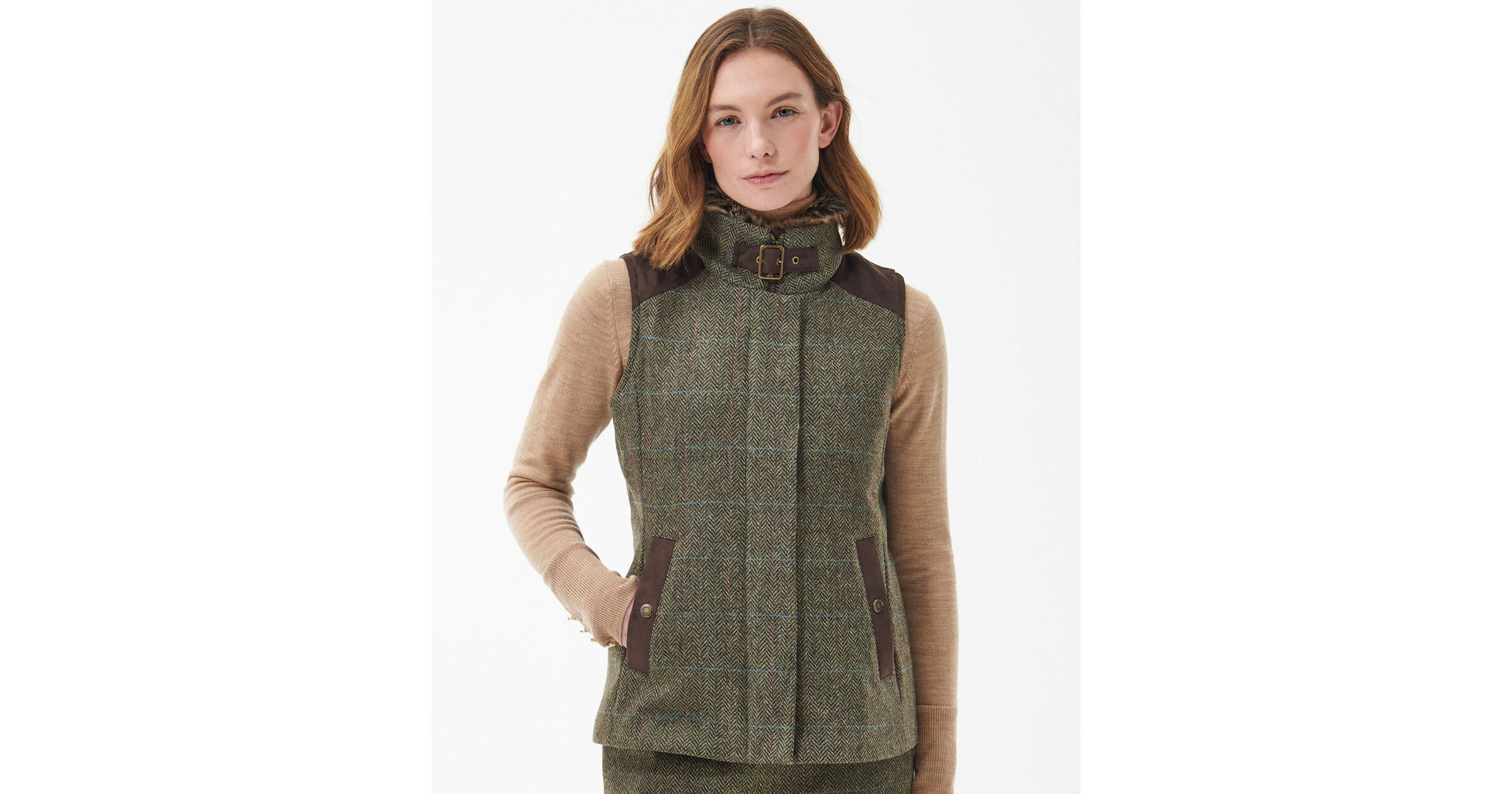 Barbour wool sales gilet