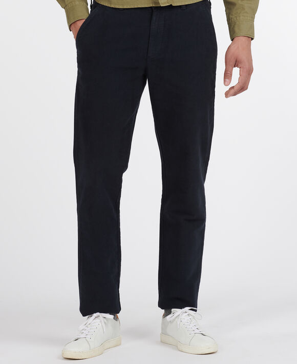 Barbour Neuston Moleskin Trousers: Navy