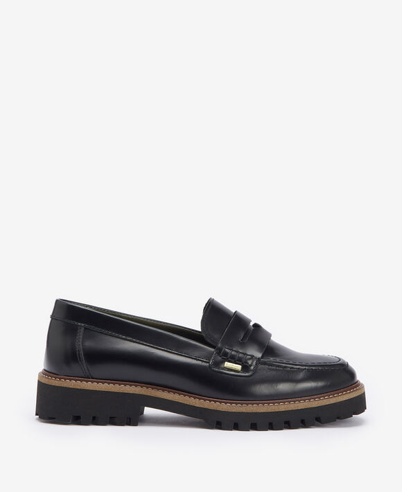 Barbour Ludlow Penny Loafers: Black Polido