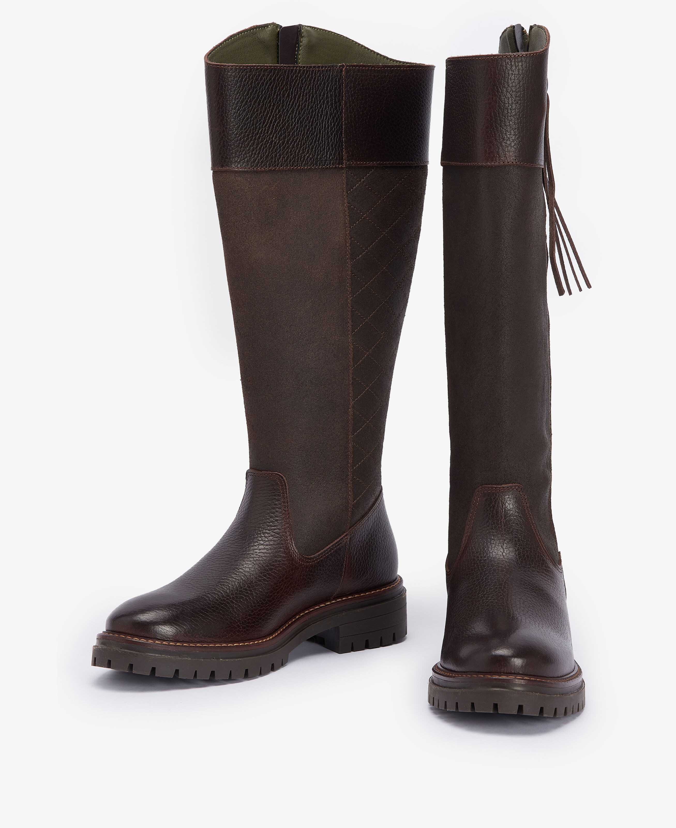 Barbour Ingrid High-Knee Boot: Dark Brown