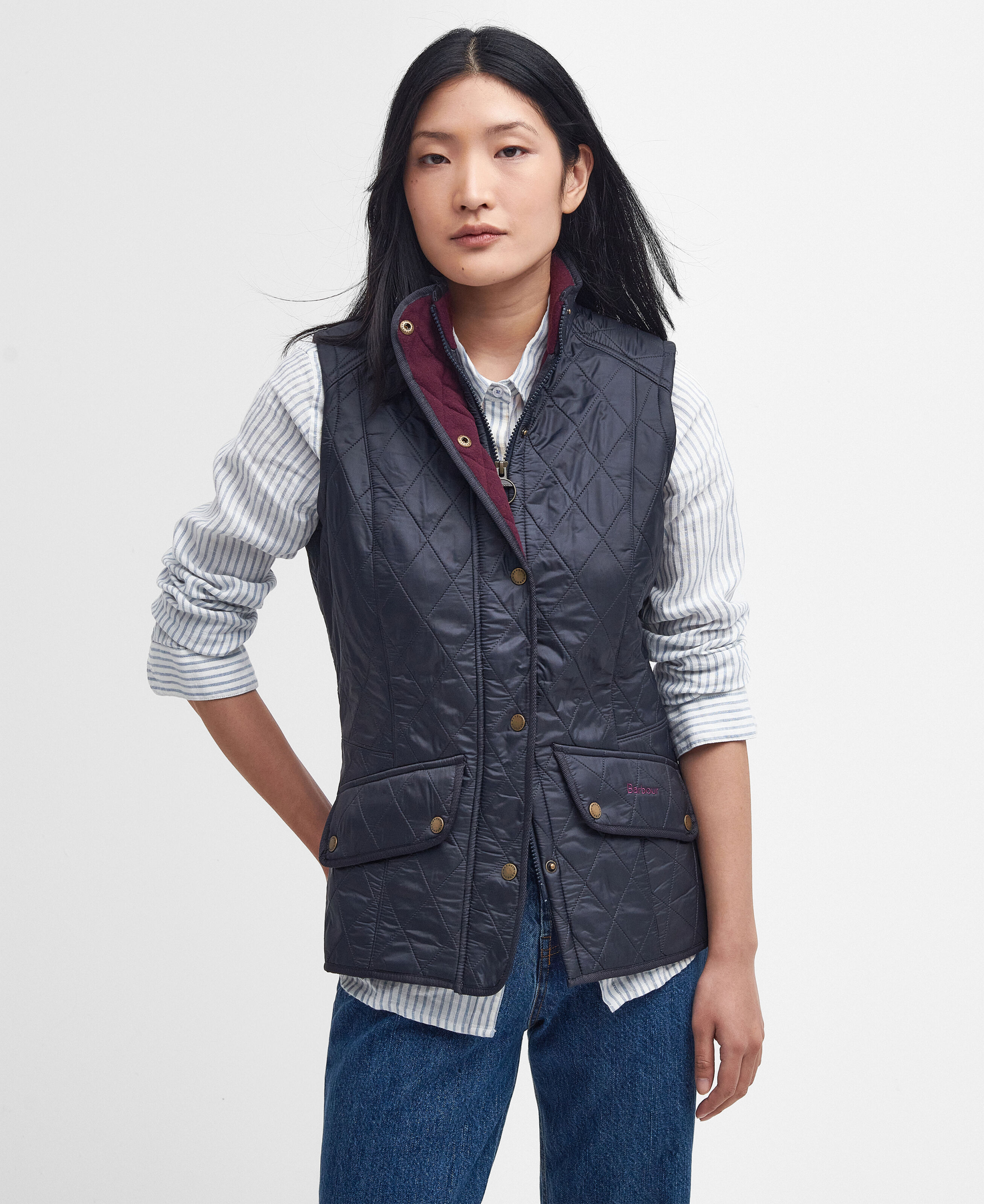 Barbour Cavalry diamond-quilted outer Gilet in Navy