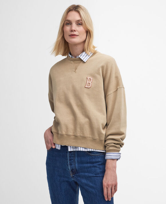 Barbour Elisha Sweatshirt: White Pepper