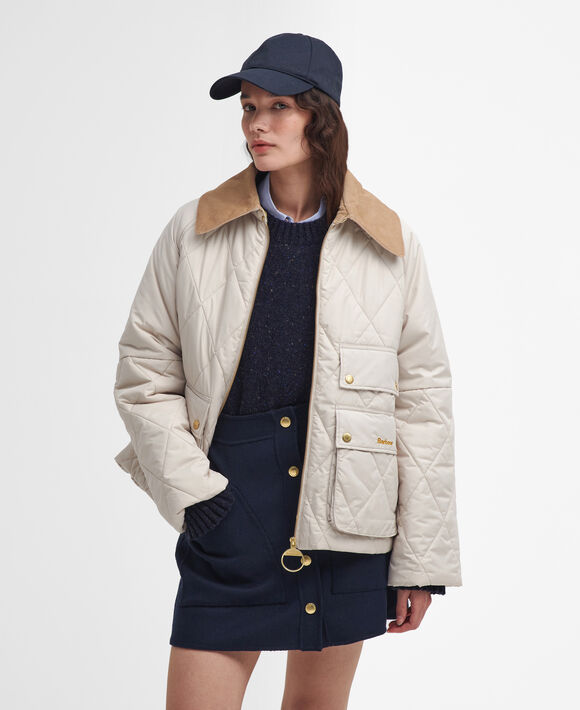 Barbour Milby Quilted Jacket: Oatmeal