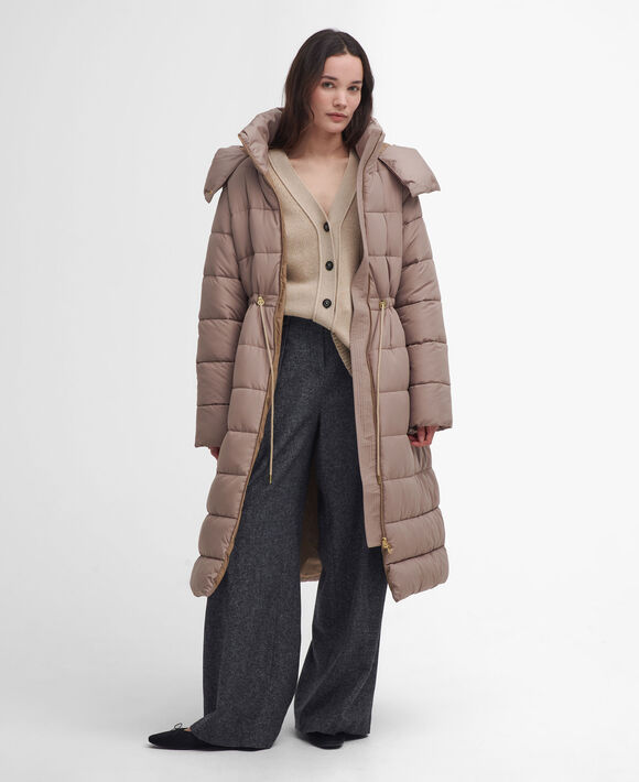 Barbour Mannue Puffer Jacket: Honey