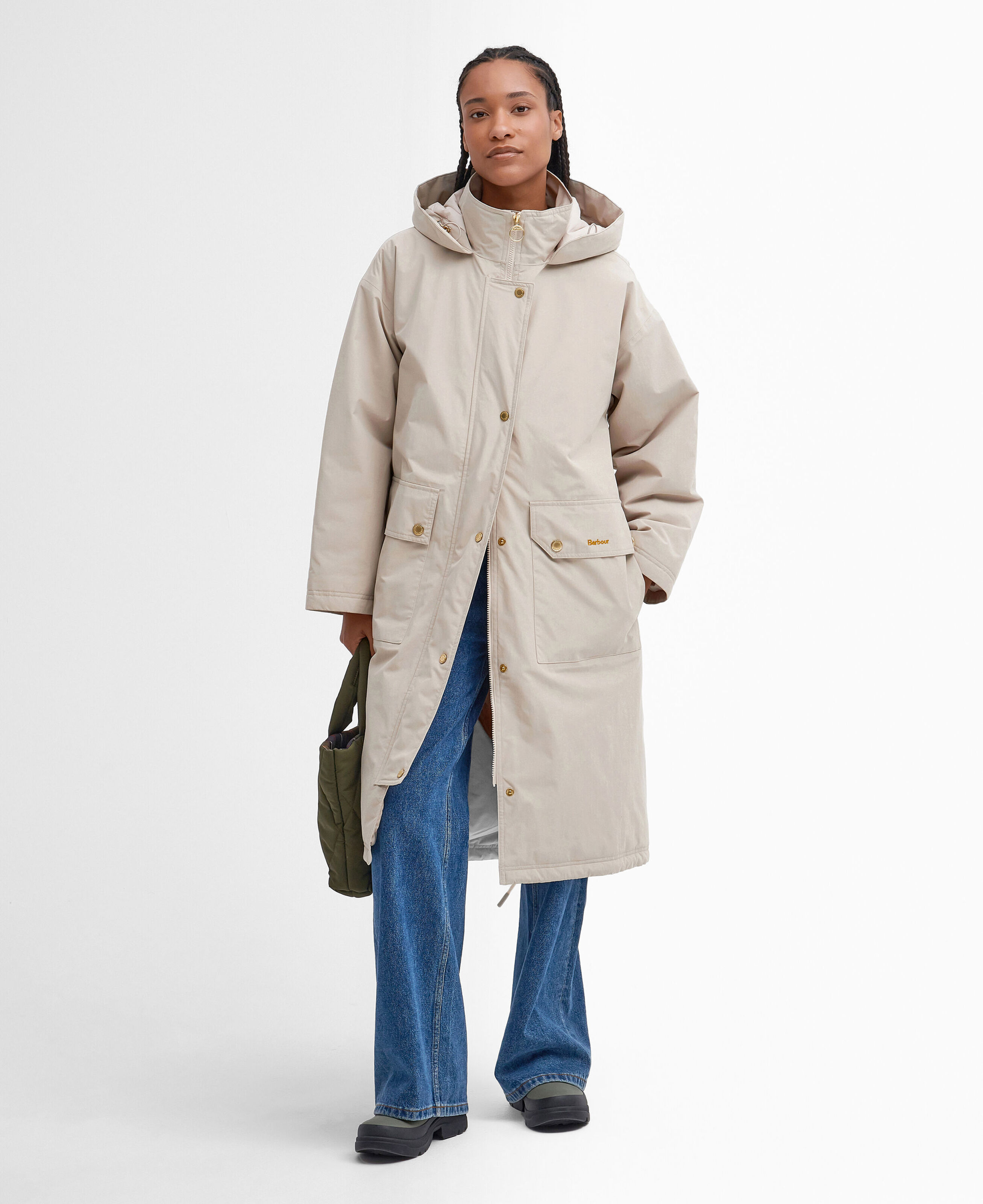 Barbour Marnie Waterproof Jacket: Light Sand