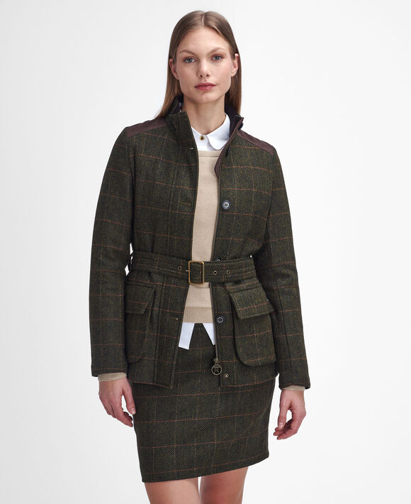 Barbour Hollie Wool Jacket: Spiced Pumpkin