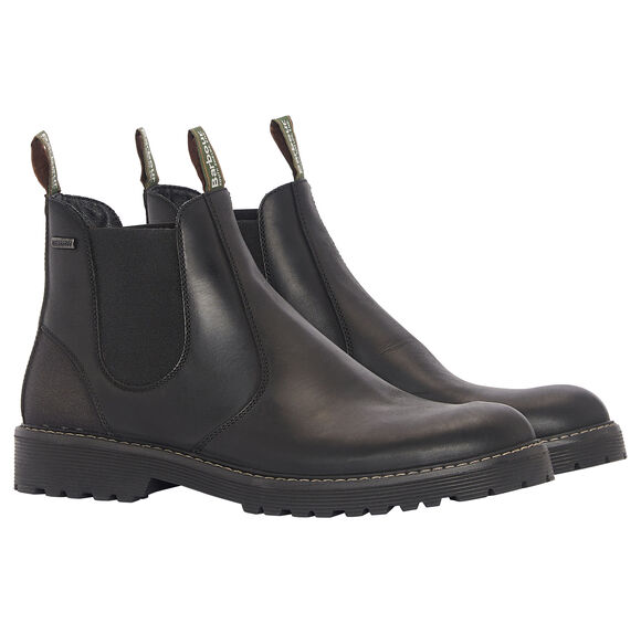 Barbour Patton Chelsea Boots: Black
