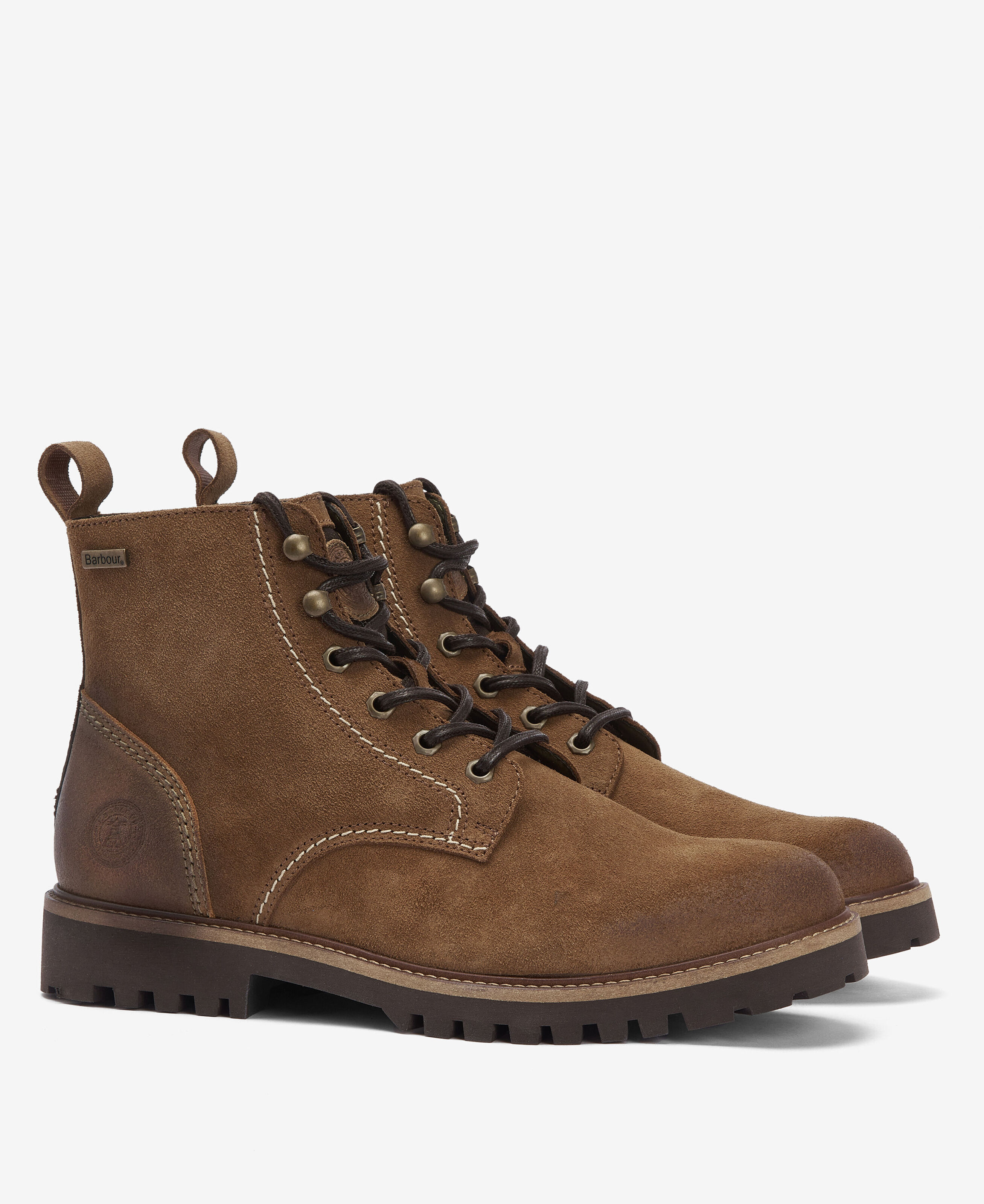 Barbour Foggy Derby Boots: Cognac