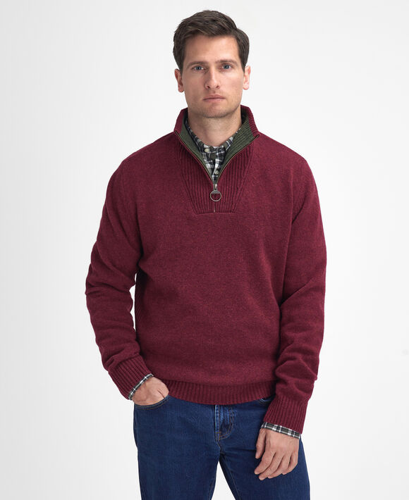Barbour Nelson Essential 1/2 Zip: Port